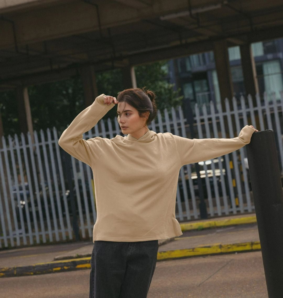 Women's organic cotton relaxed fit hoodie