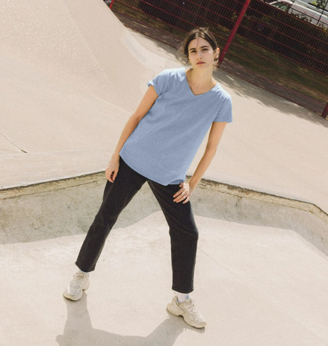 Women's organic cotton v-neck t-shirt