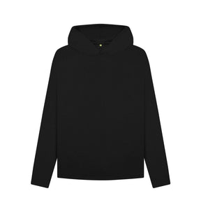 Black Women's organic cotton relaxed fit hoodie