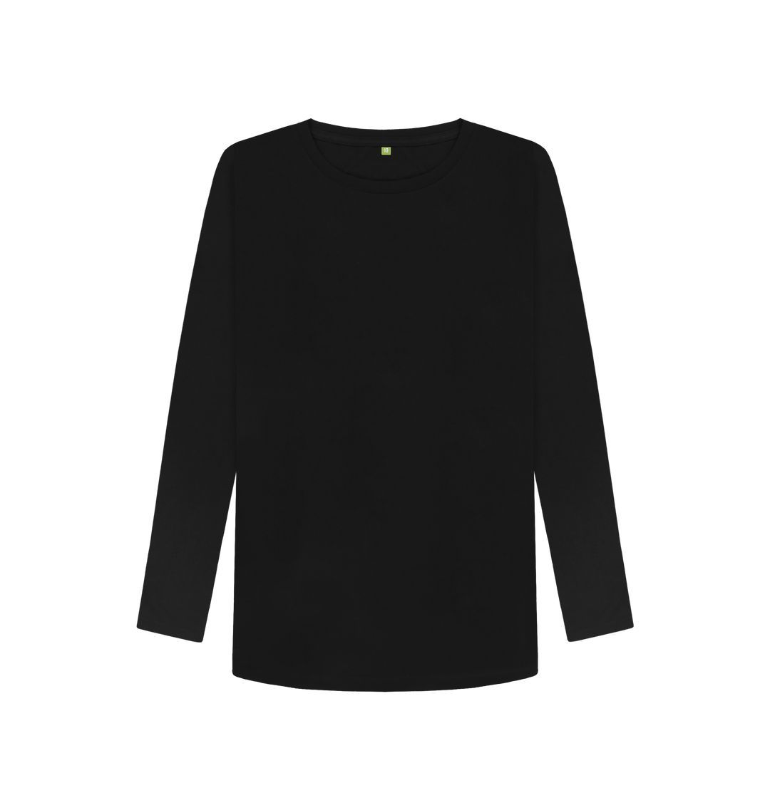 Black Women's organic cotton long sleeve t-shirt