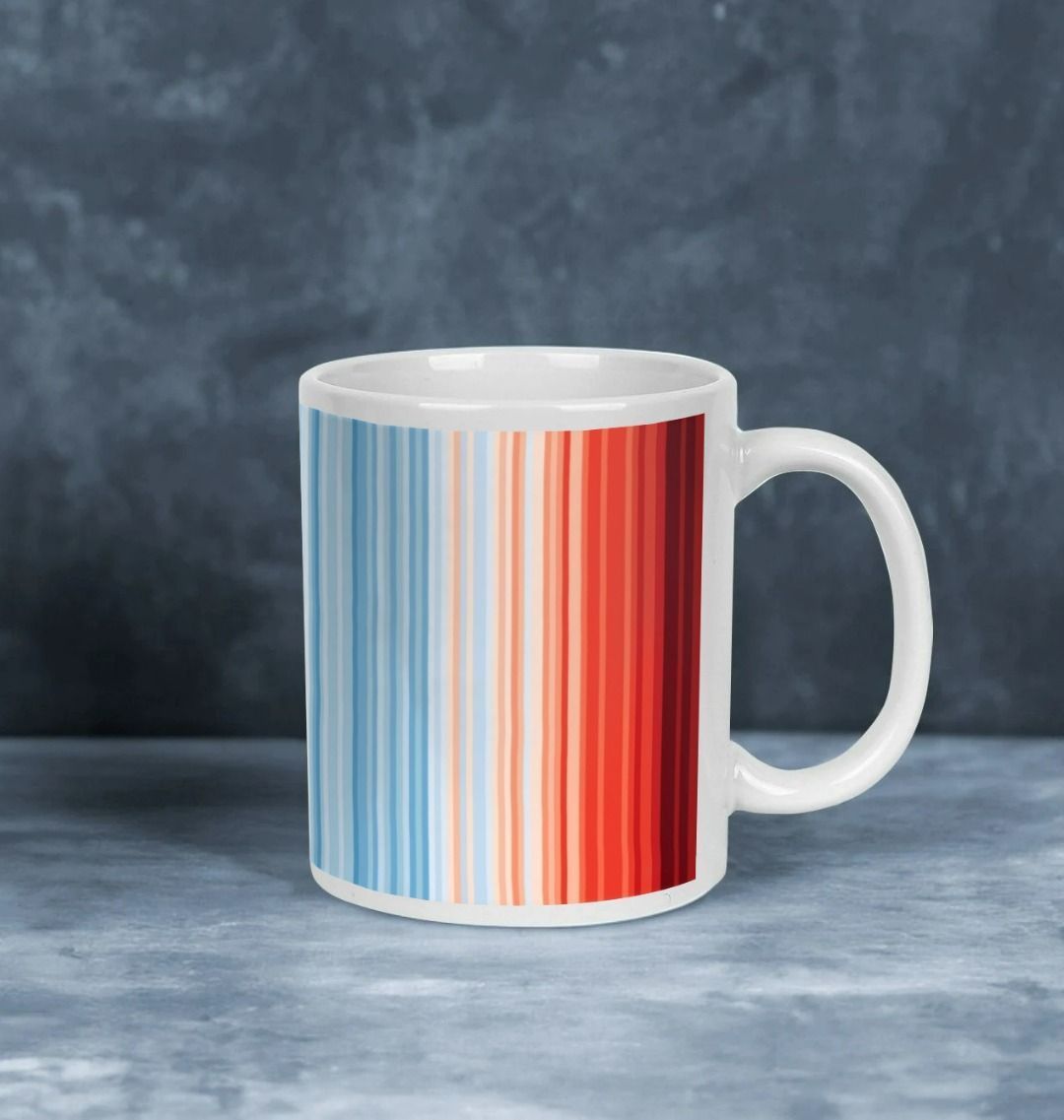 #ShowYourStripes wrap-around mug