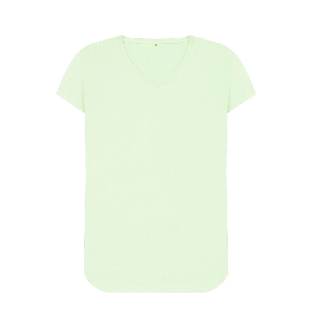 Pastel Green Women's organic cotton v-neck t-shirt
