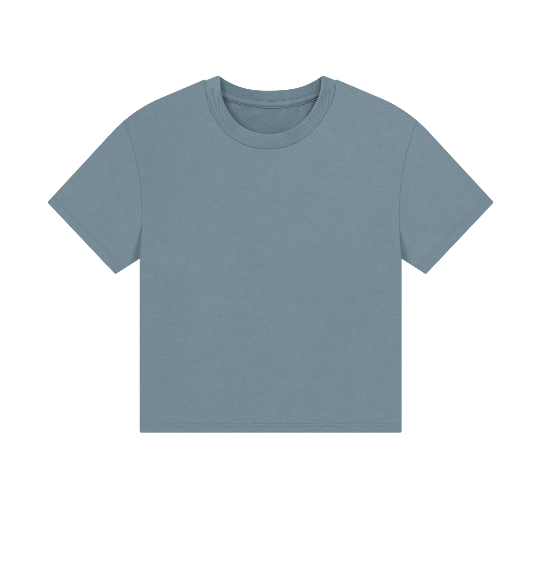 Stone Blue Printed T-shirt Front