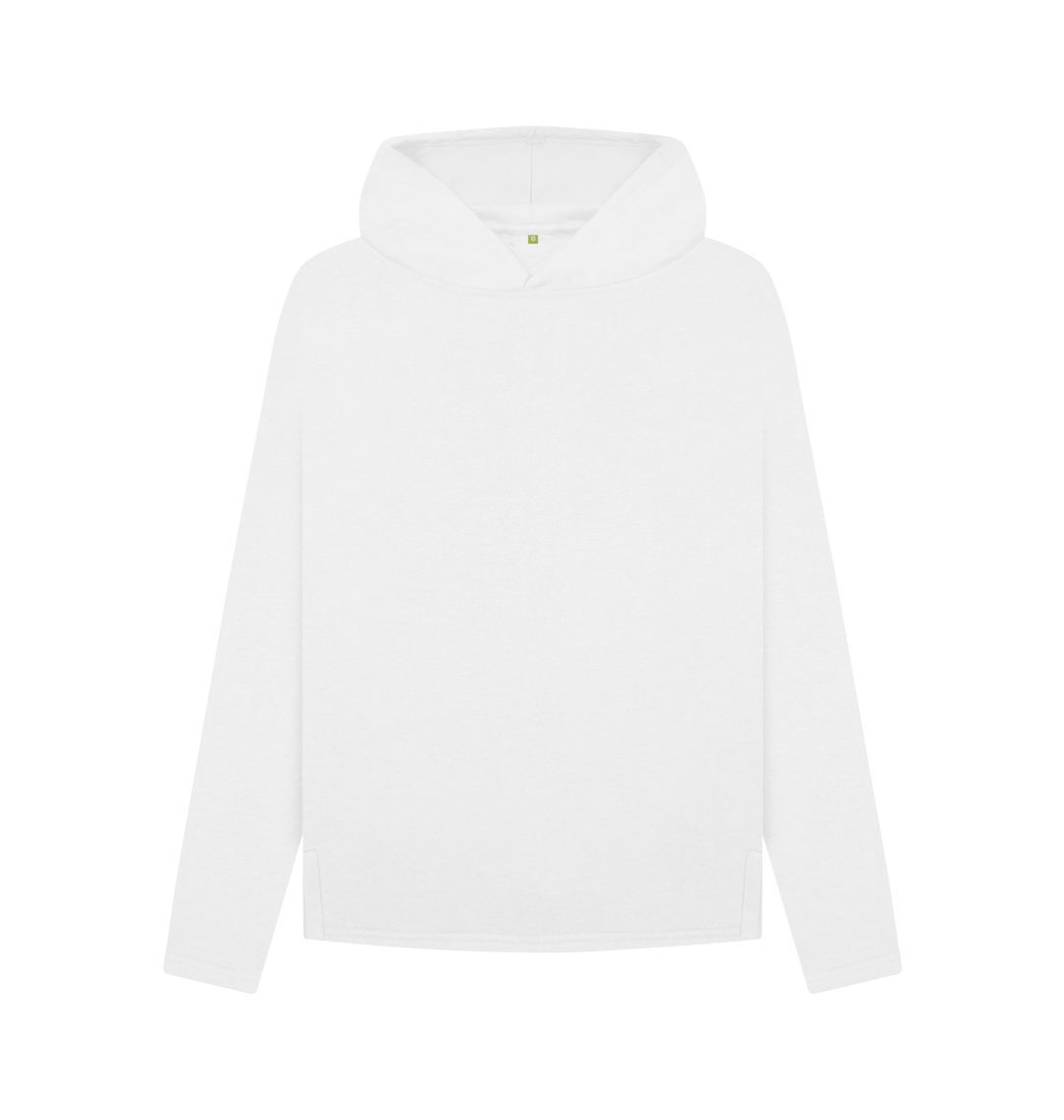 White Women's organic cotton relaxed fit hoodie