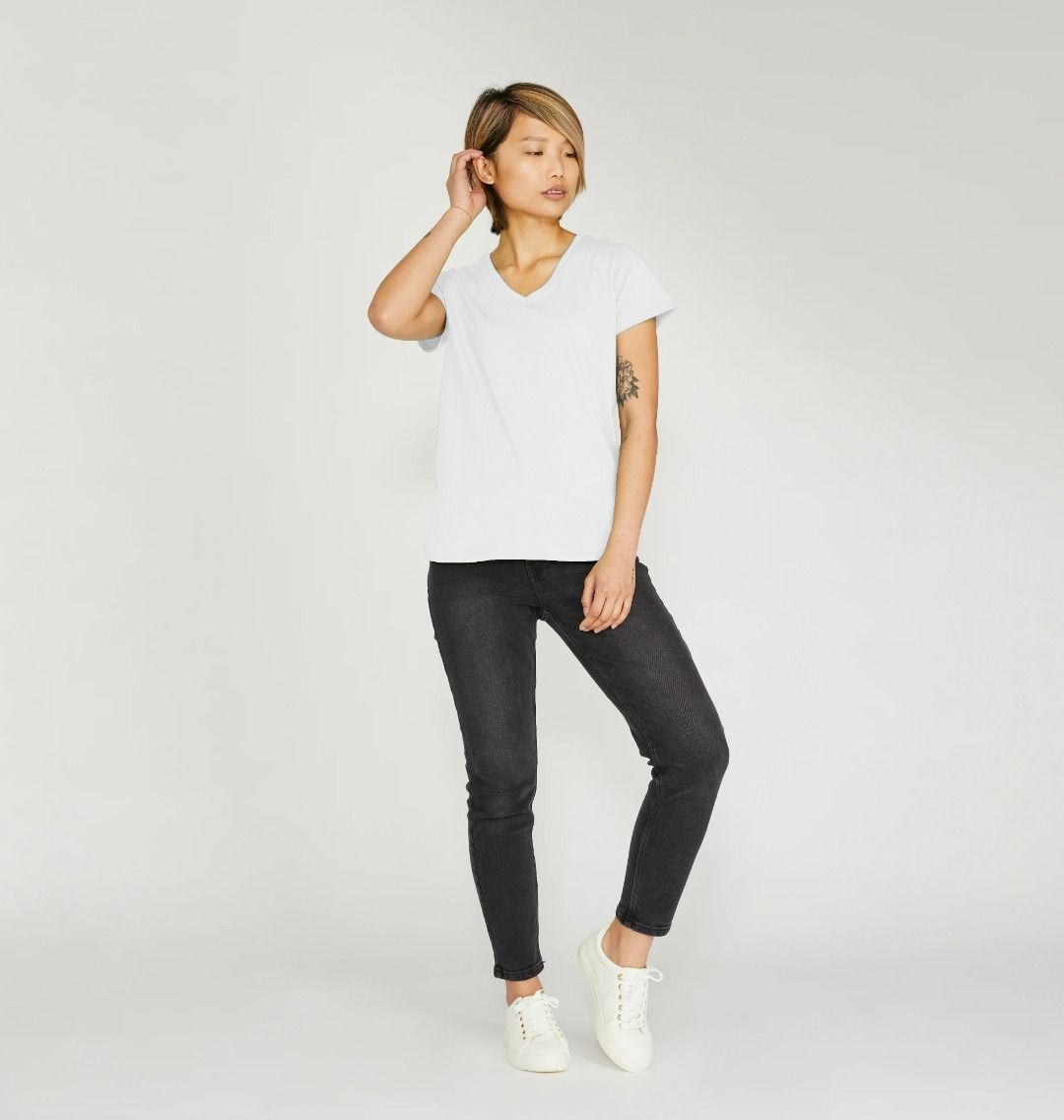 Women's organic cotton v-neck t-shirt