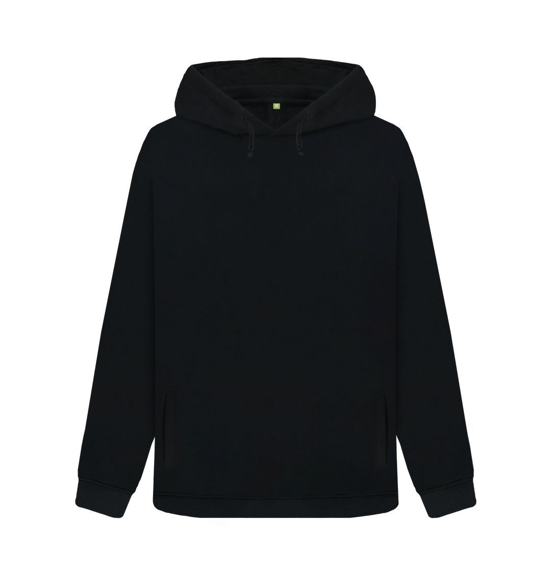 Black Women's organic cotton pullover hoodie