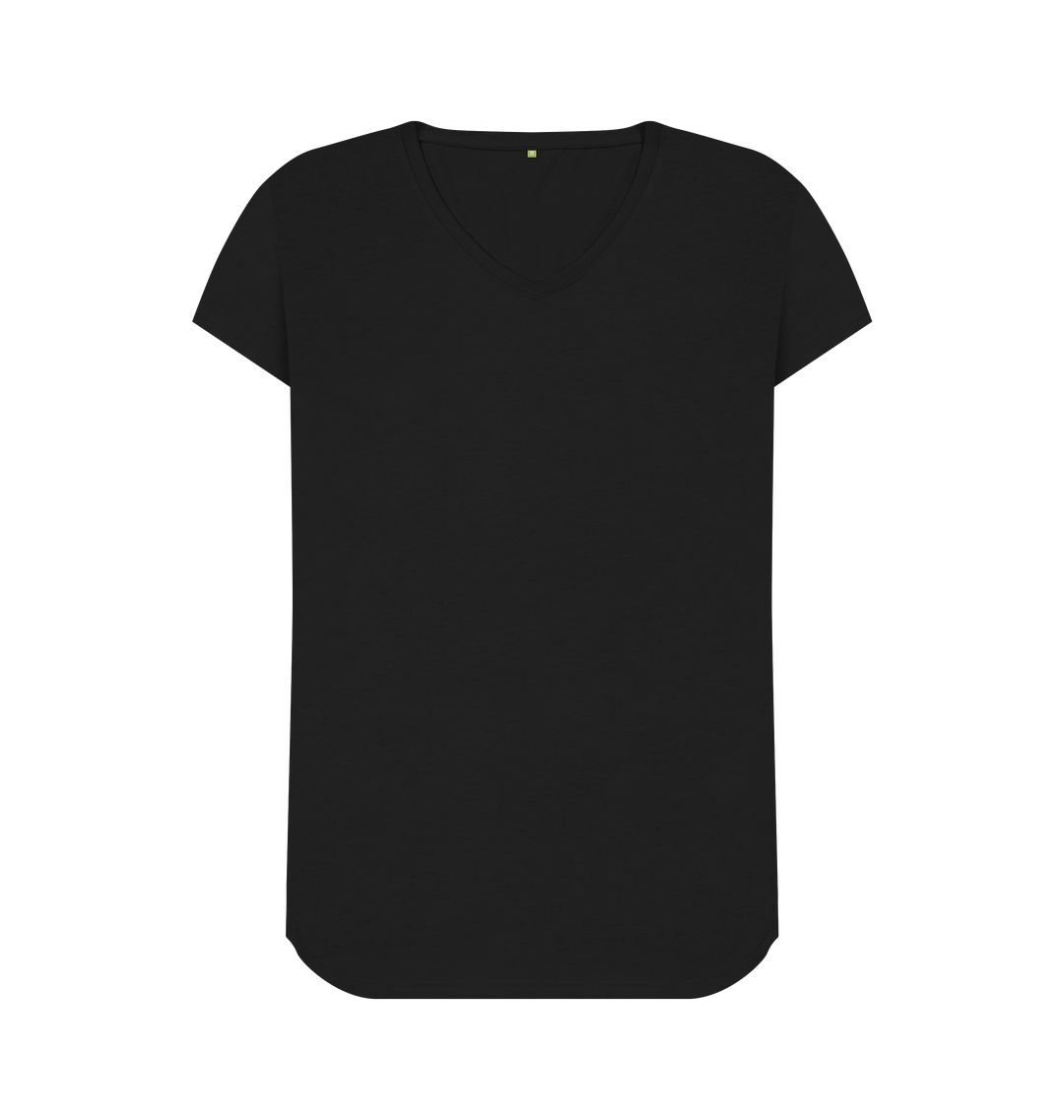 Black Women's organic cotton v-neck t-shirt