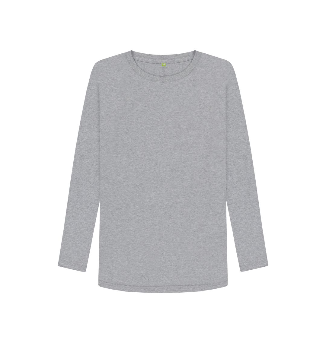 Athletic Grey Women's organic cotton long sleeve t-shirt