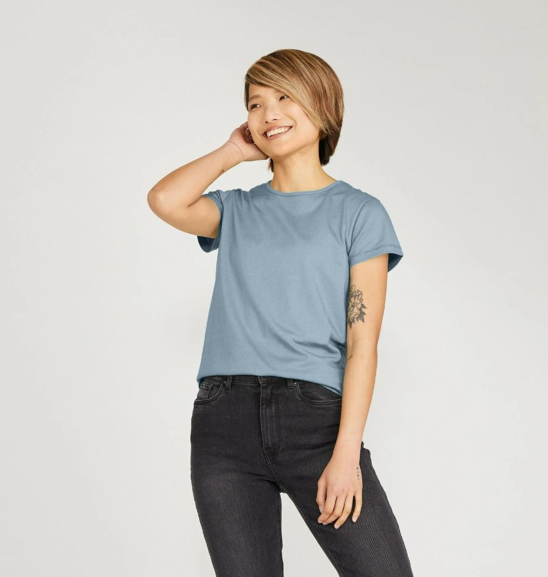 Women's organic cotton crew neck t-shirt