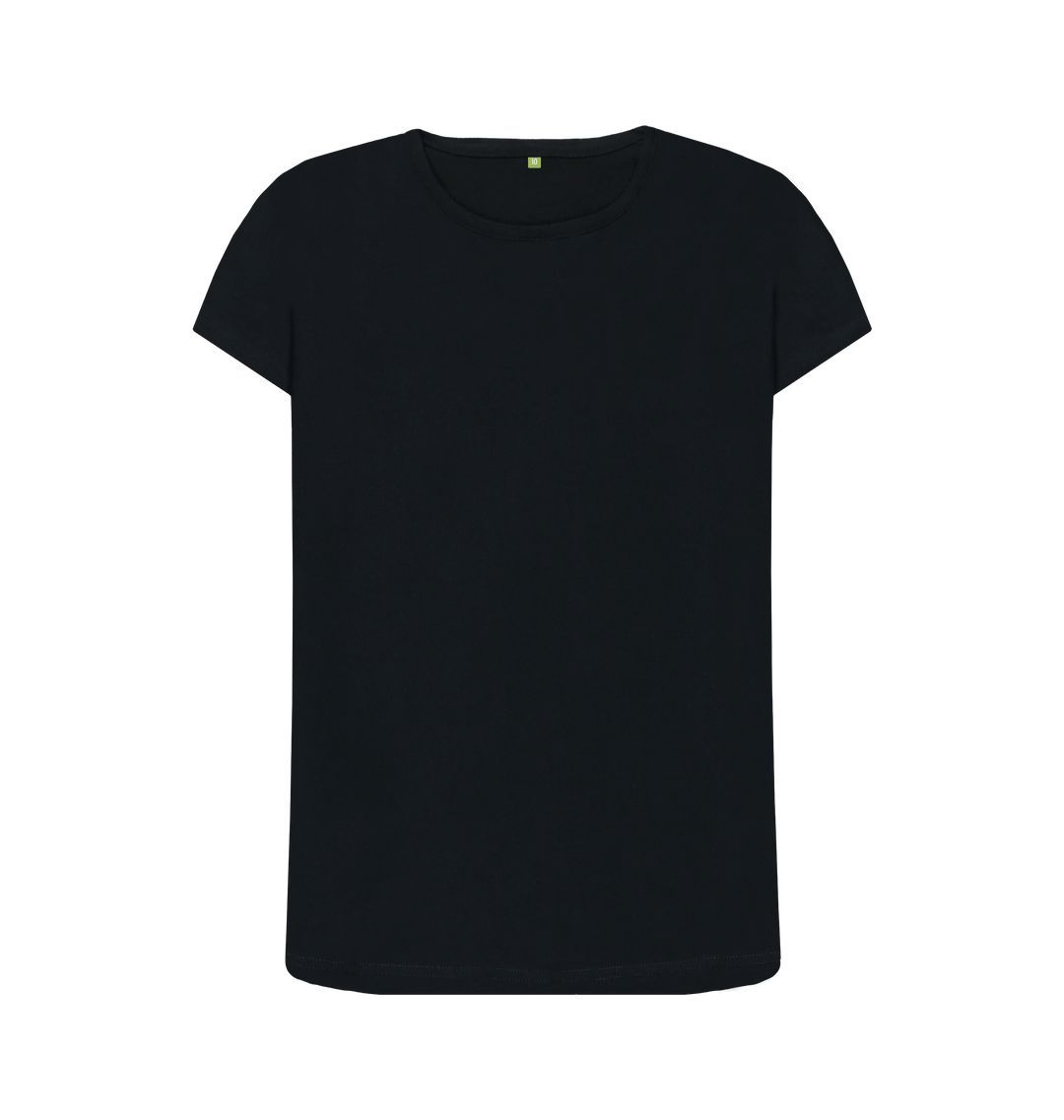 Black Women's organic cotton crew neck t-shirt