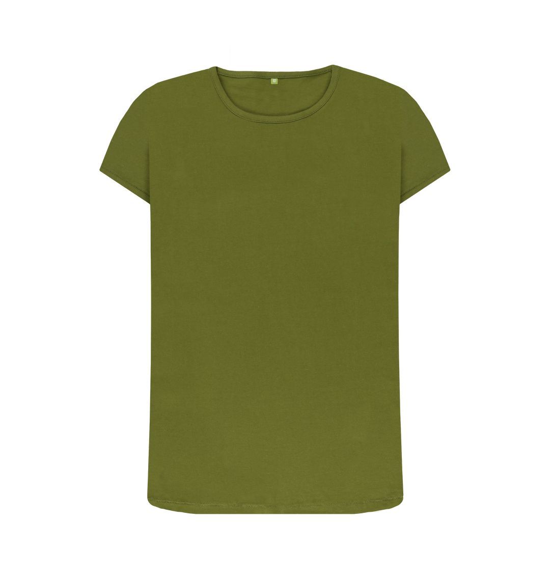 Moss Green Women's organic cotton crew neck t-shirt