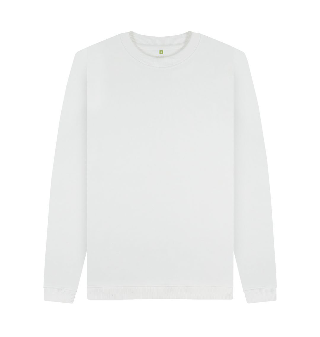 White Men's organic cotton sweater