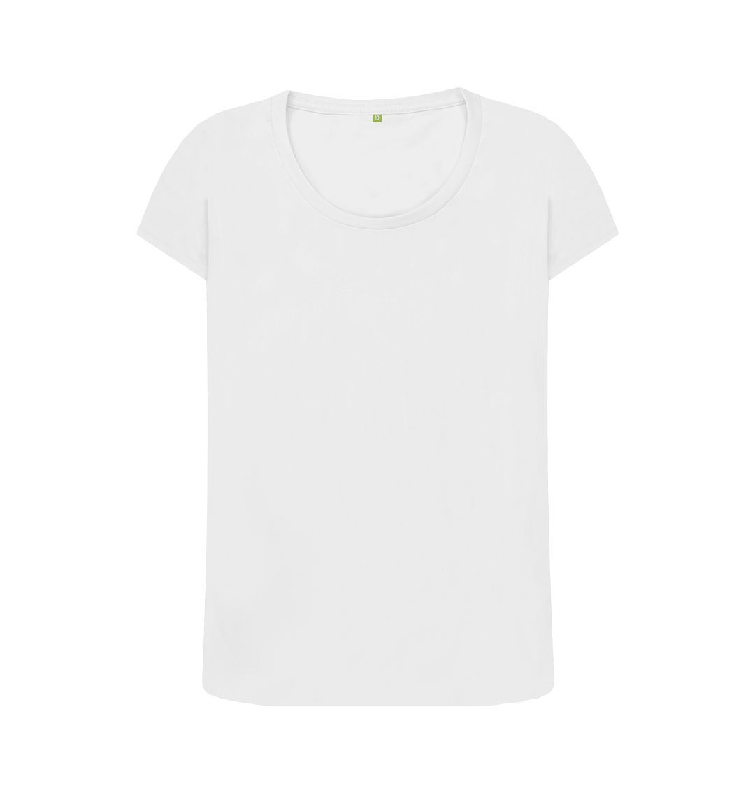 White Women's organic cotton scoop neck t-shirt
