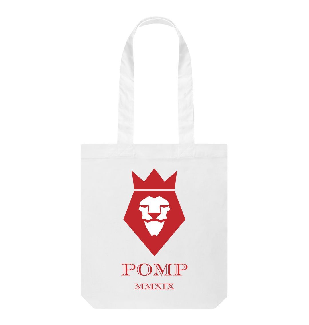 White POMP MMXIX tote bag