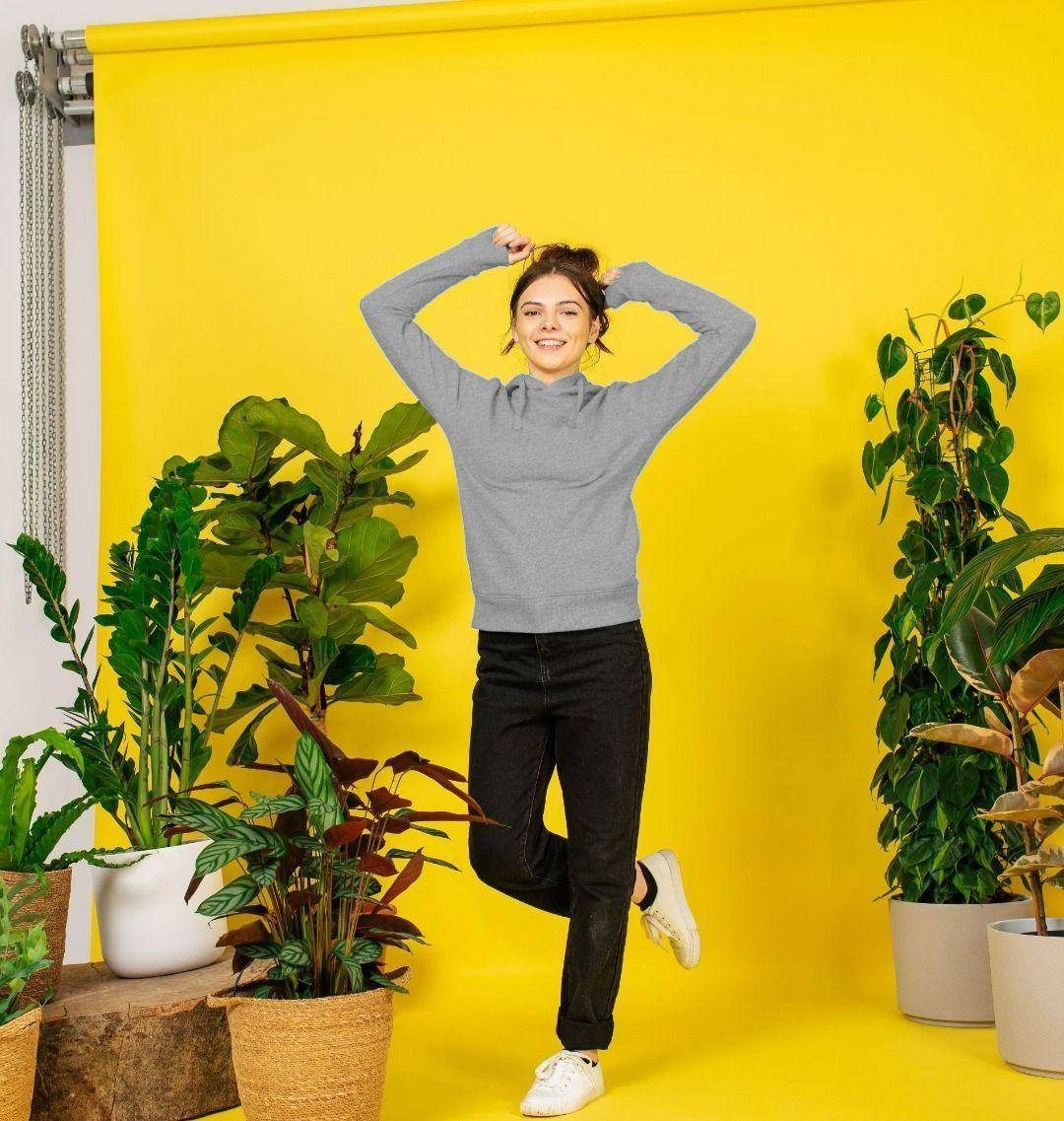 Women's organic cotton pullover hoodie