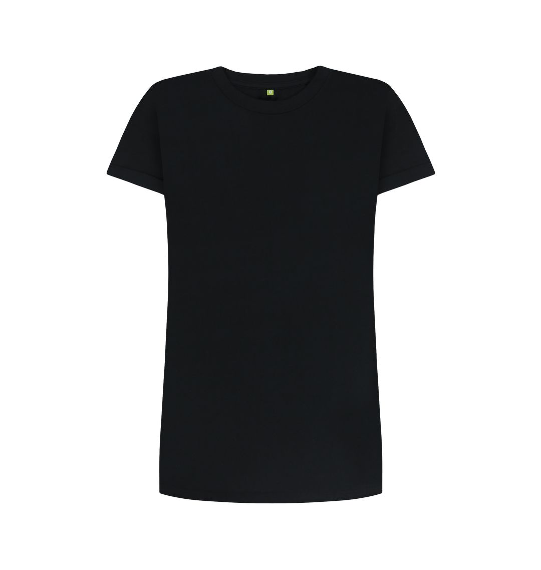 Black Women's organic cotton t-shirt dress