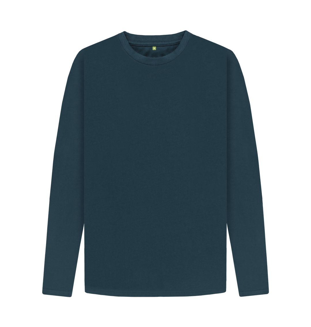 Denim Blue Men's organic cotton long sleeve t-shirt