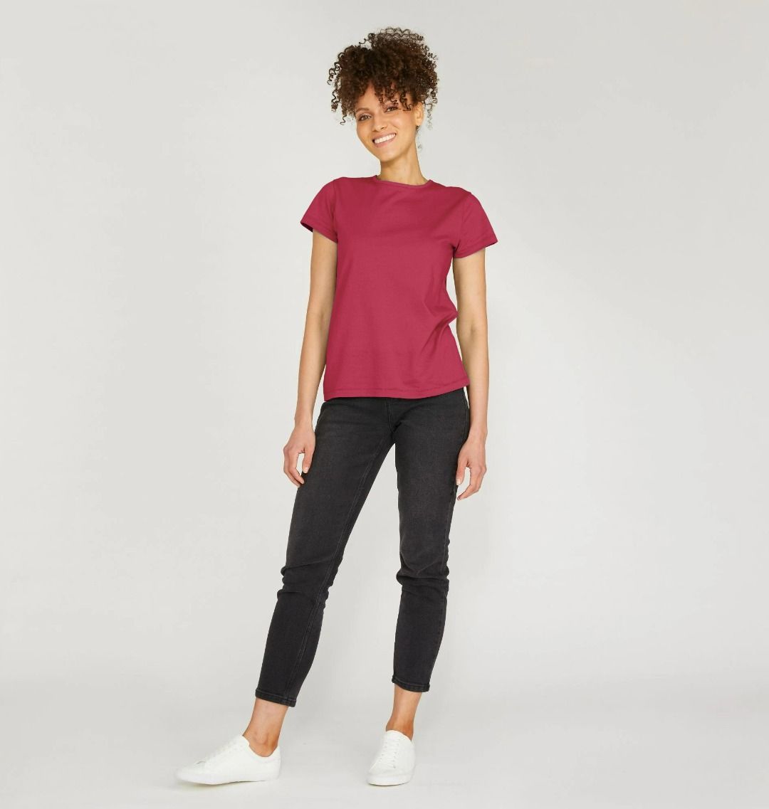 Women's organic cotton crew neck t-shirt