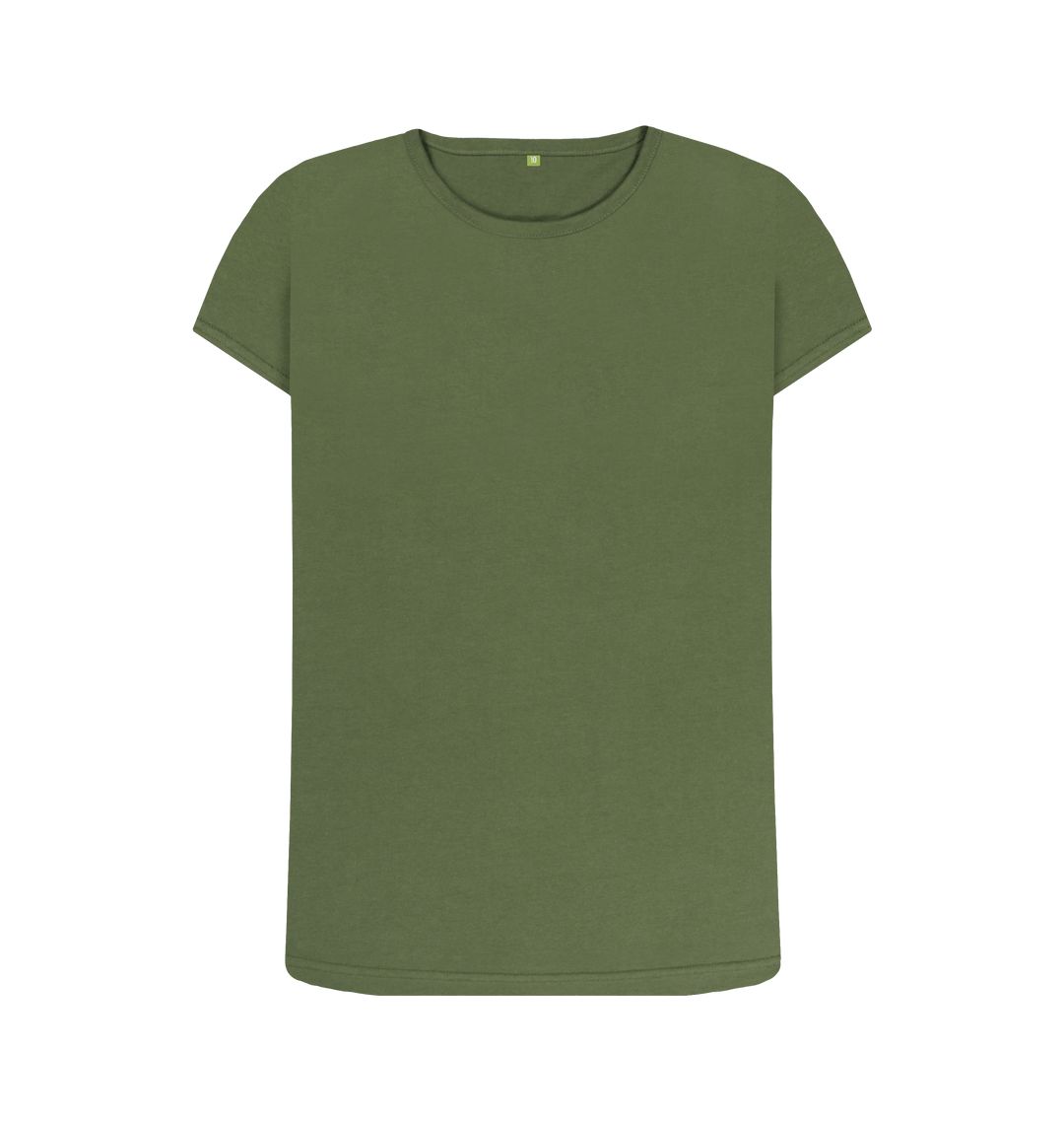 Khaki Women's organic cotton crew neck t-shirt