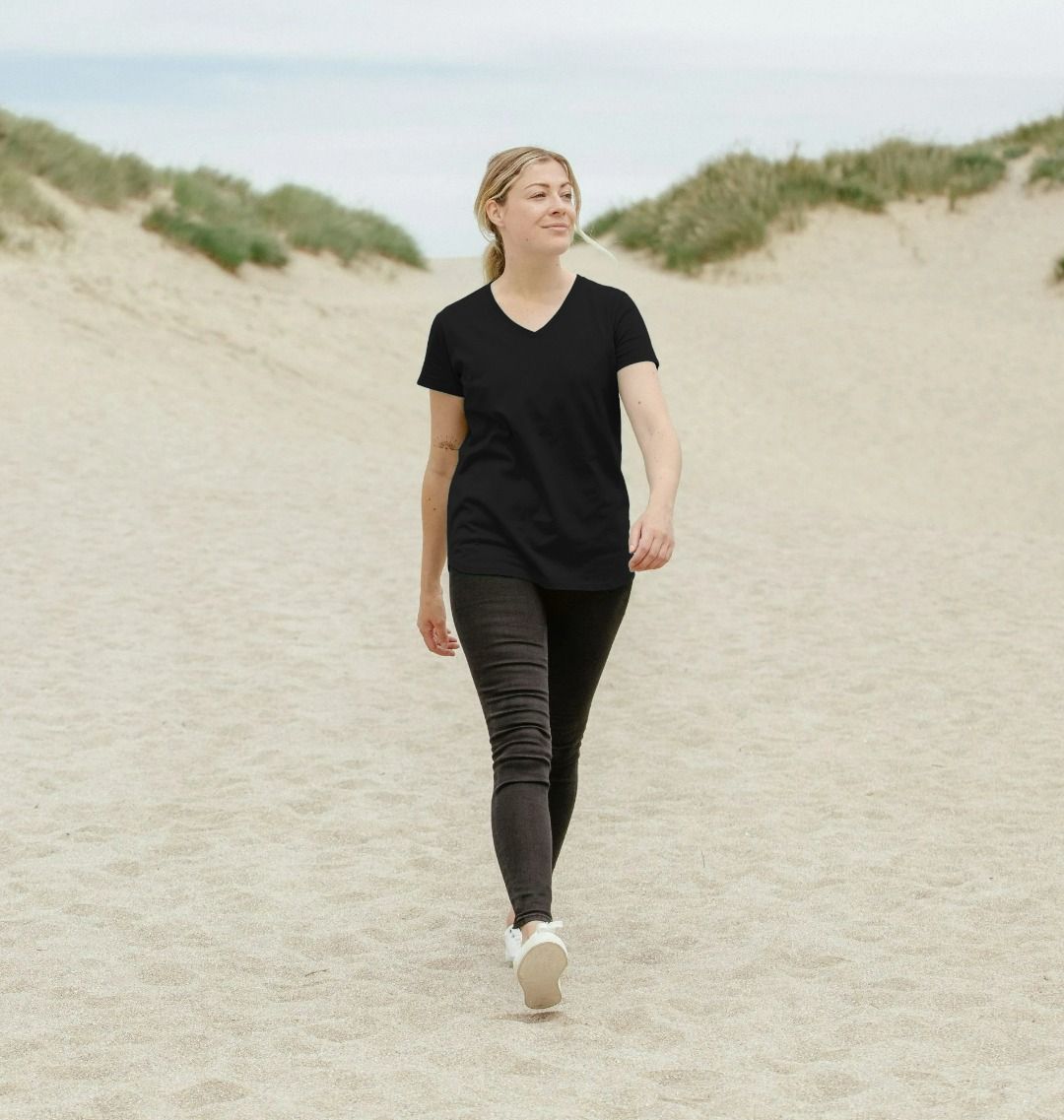 Women's organic cotton v-neck t-shirt