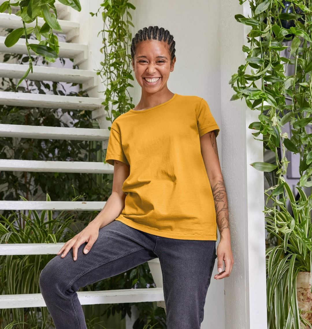 Women's organic cotton crew neck t-shirt