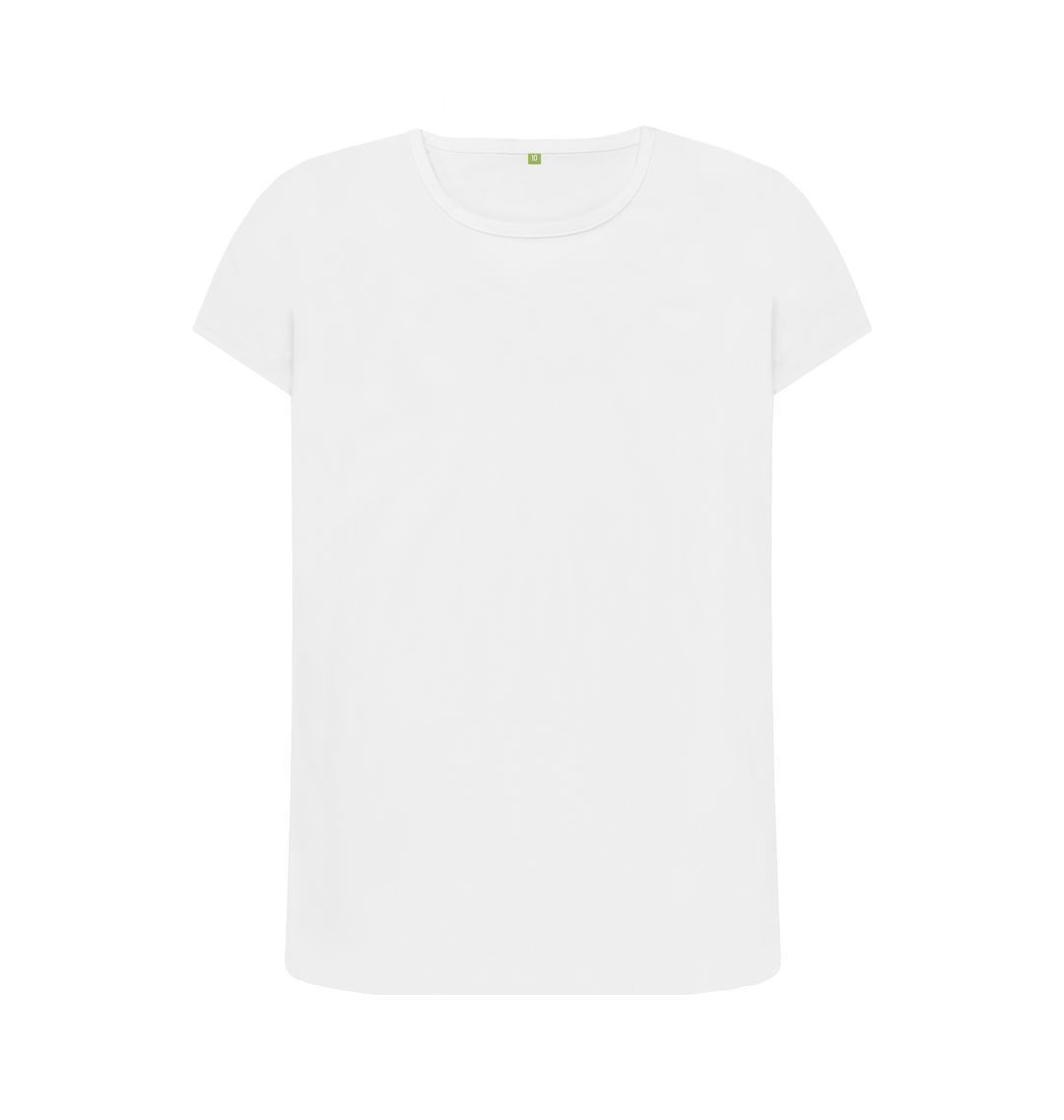 White Women's organic cotton crew neck t-shirt