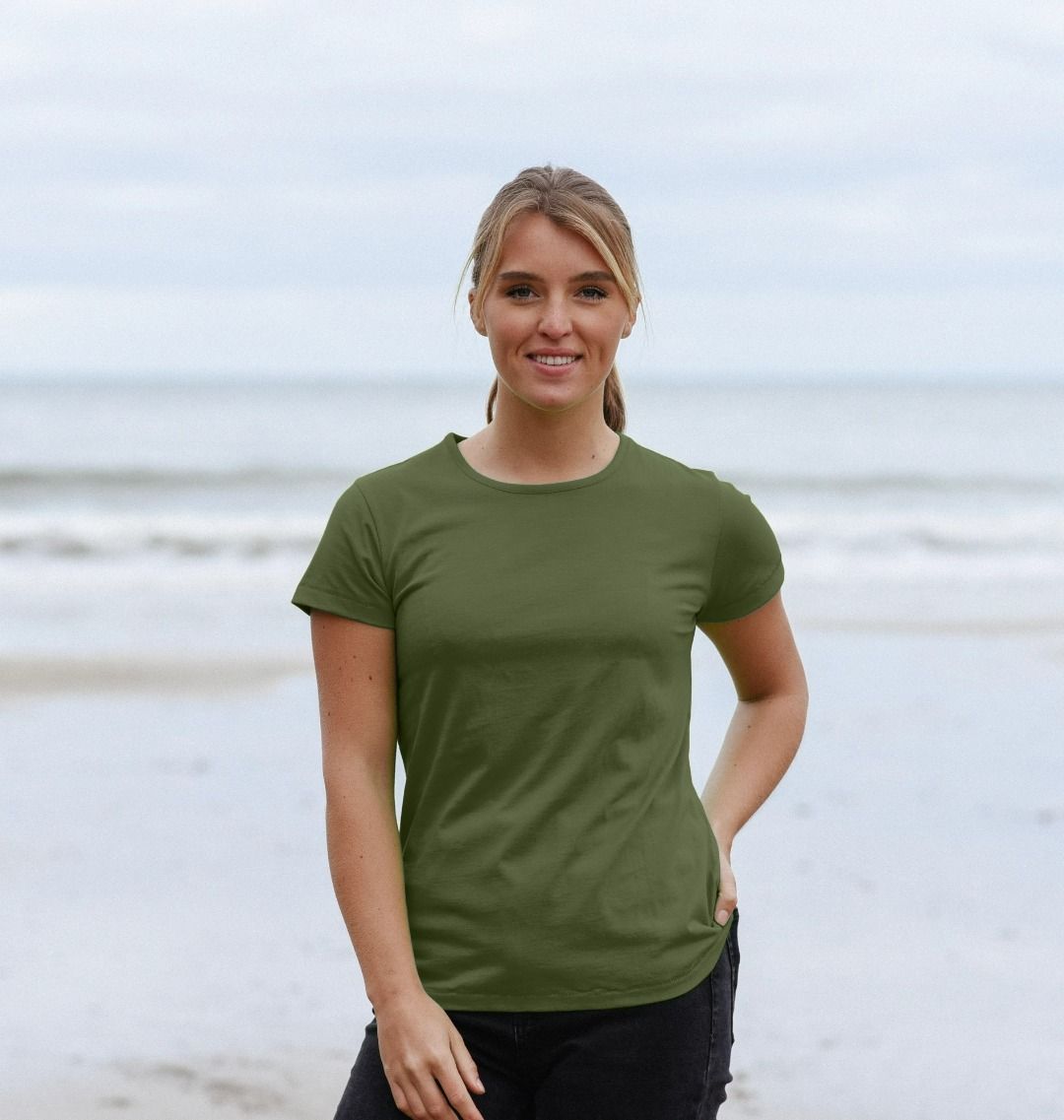 Women's organic cotton crew neck t-shirt