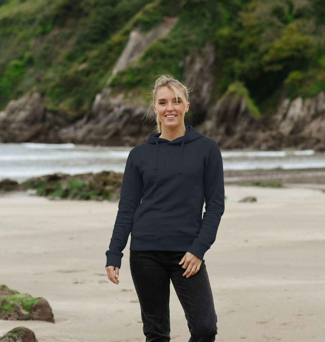 Women's organic cotton pullover hoodie
