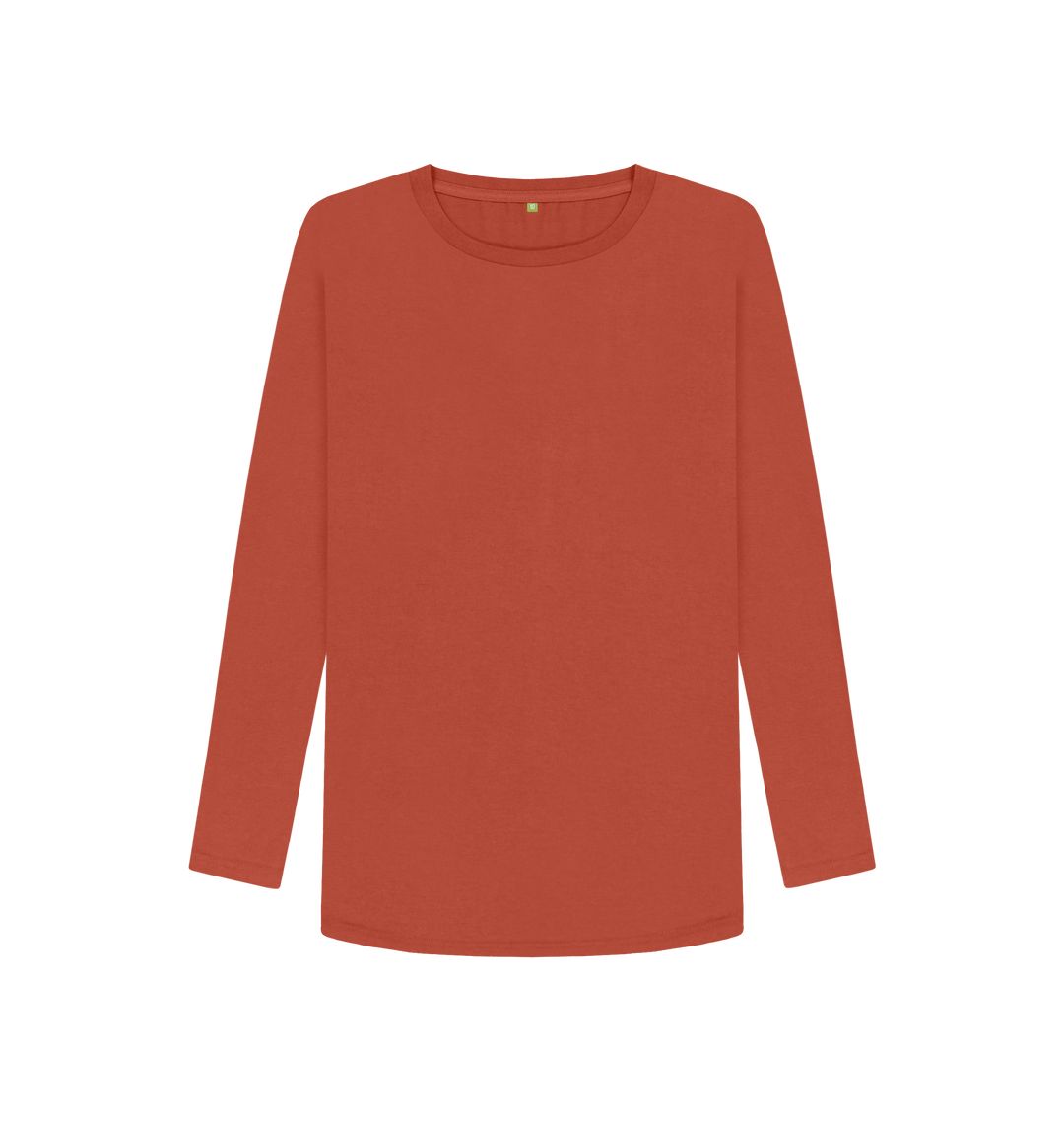 Rust Women's organic cotton long sleeve t-shirt