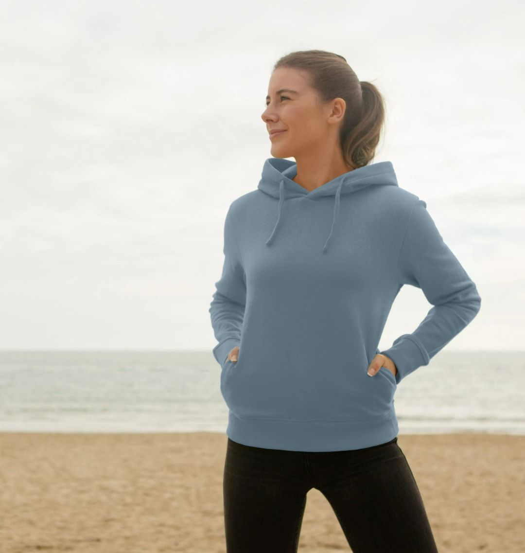 Women's organic cotton pullover hoodie
