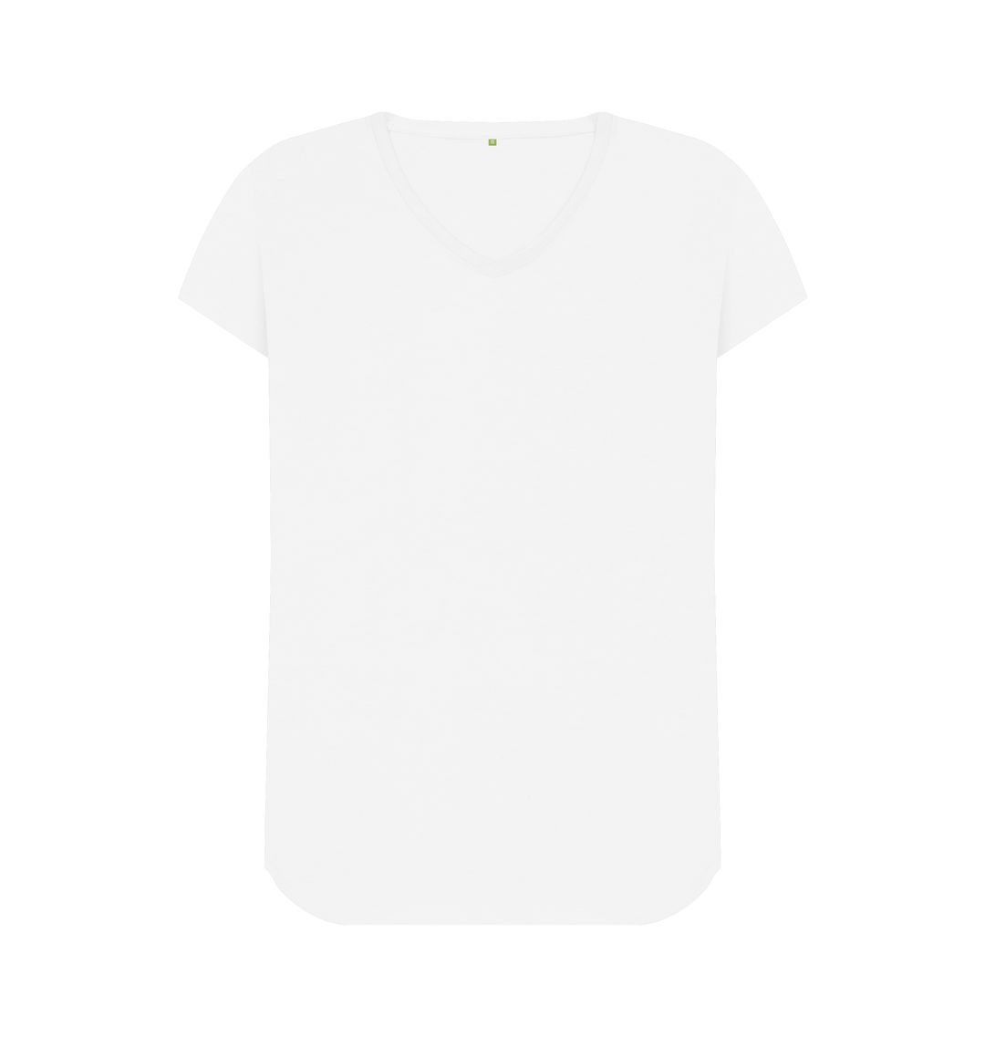 White Women's organic cotton v-neck t-shirt