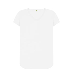 White Women's organic cotton v-neck t-shirt