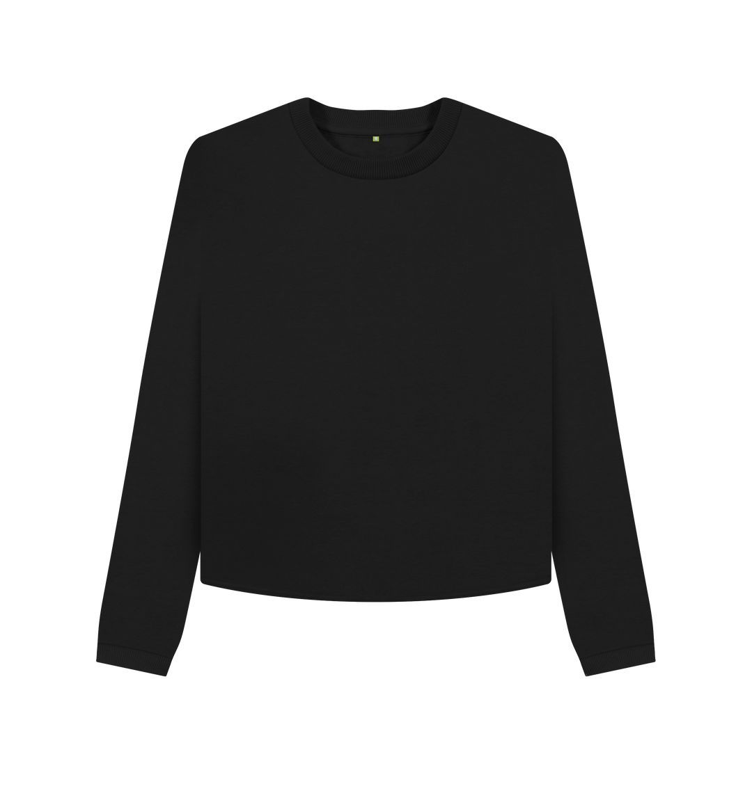 Black Women's organic cotton boxy jumper