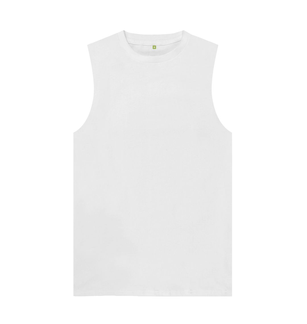 White Men's organic cotton vest