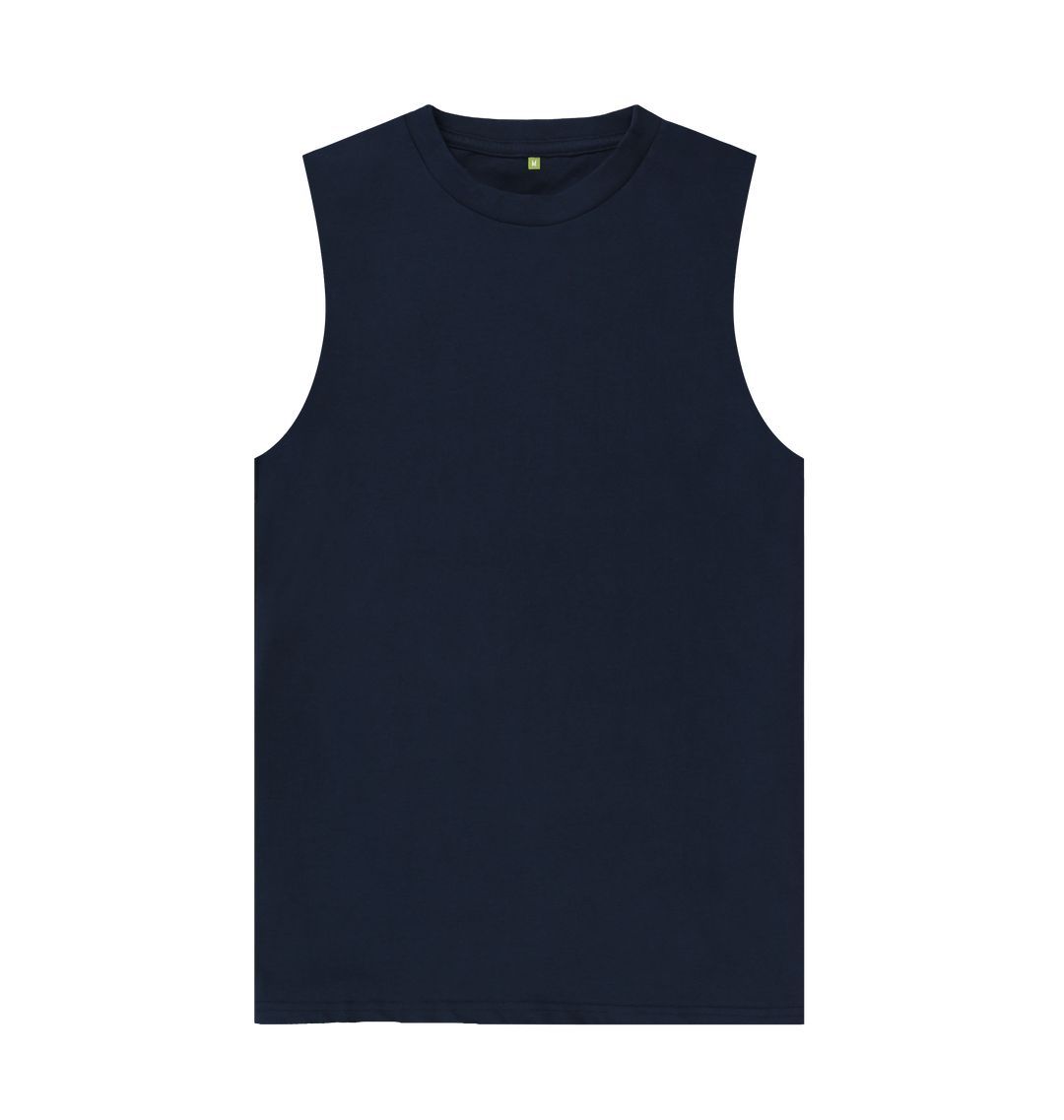 Navy Blue Men's organic cotton vest