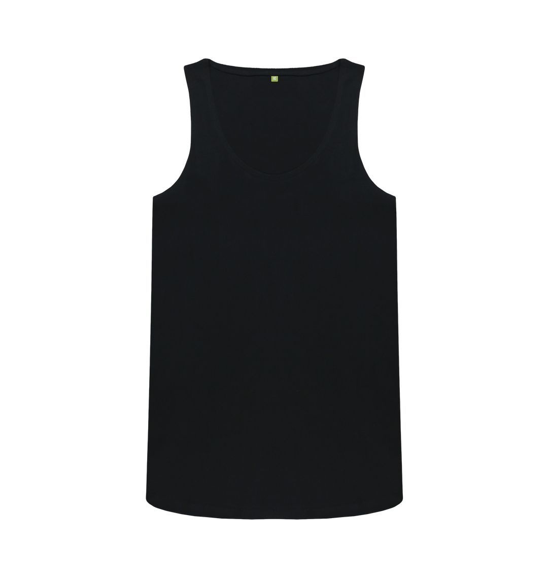 Black Women's organic cotton vest