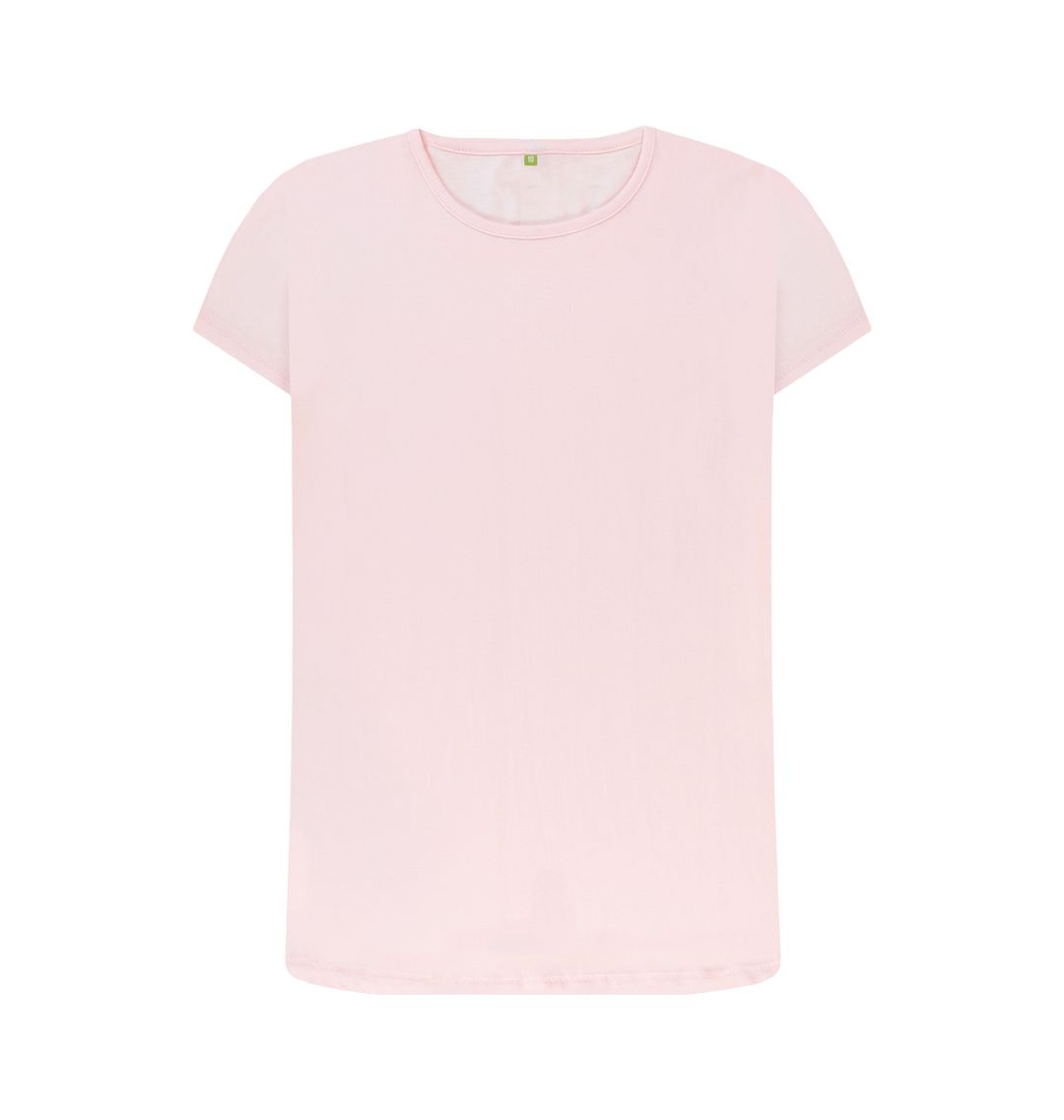 Pink Women's organic cotton crew neck t-shirt