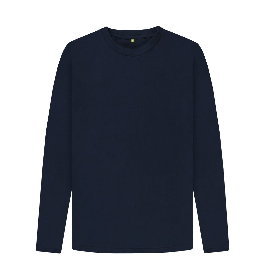 Navy Blue Men's organic cotton long sleeve t-shirt