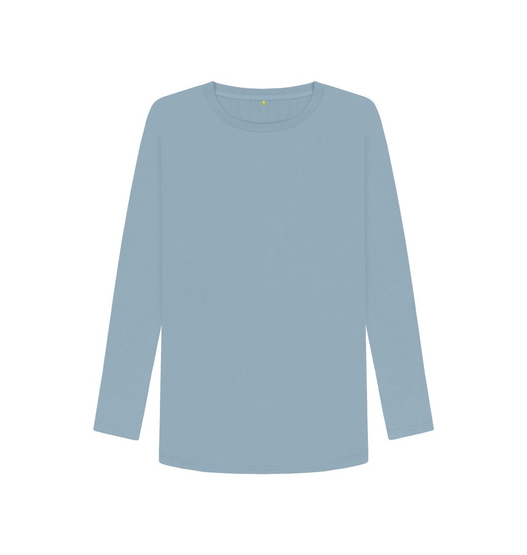 Stone Blue Women's organic cotton long sleeve t-shirt
