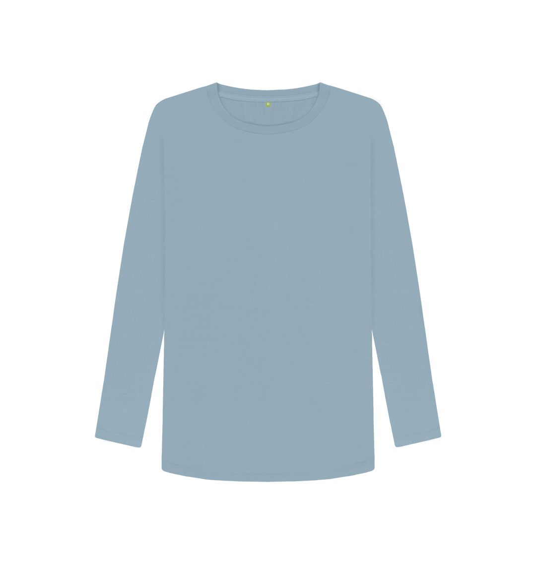 Stone Blue Women's organic cotton long sleeve t-shirt