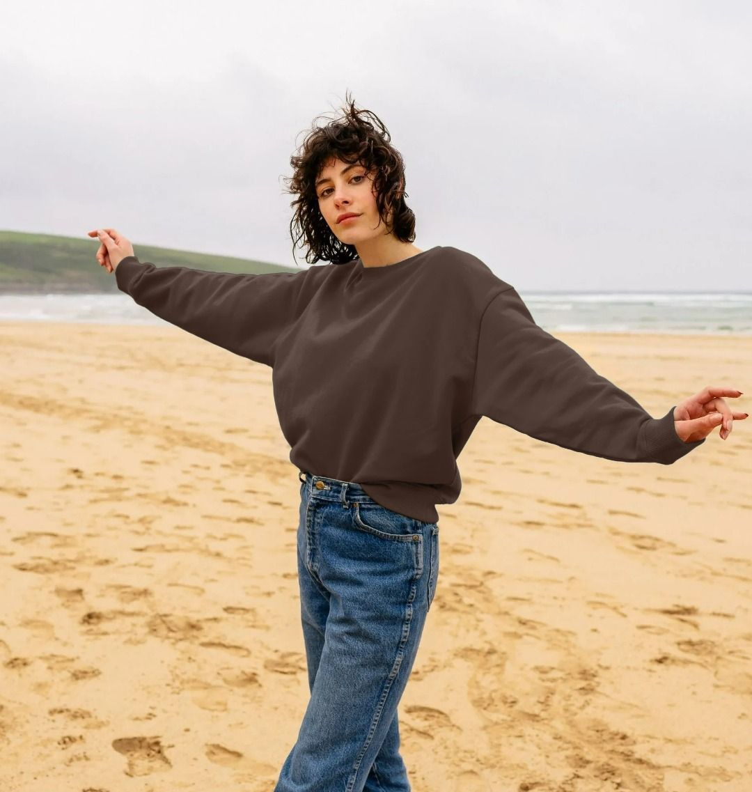 Women's organic cotton oversized sweatshirt