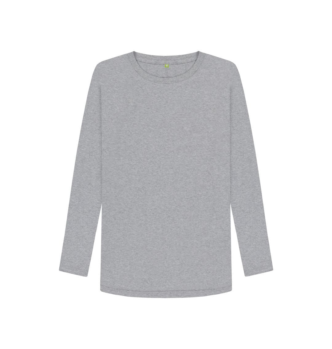 Athletic Grey Women's organic cotton long sleeve t-shirt
