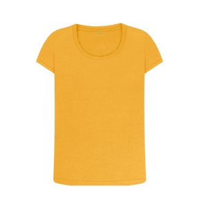 Mustard Printed T-shirt Front