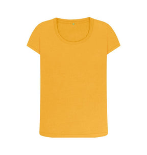 Mustard Women's organic cotton scoop neck t-shirt