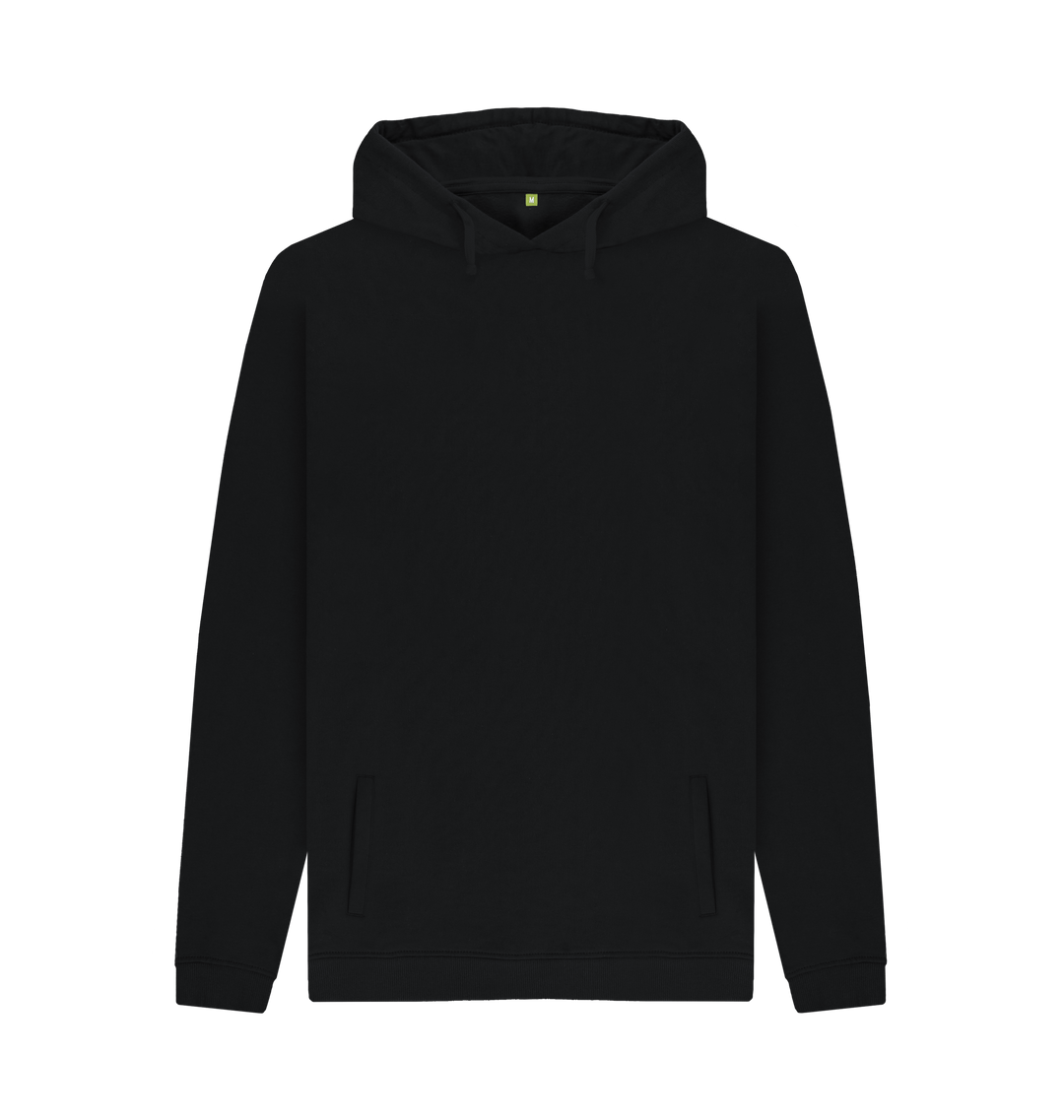Black Printed Hoody Front