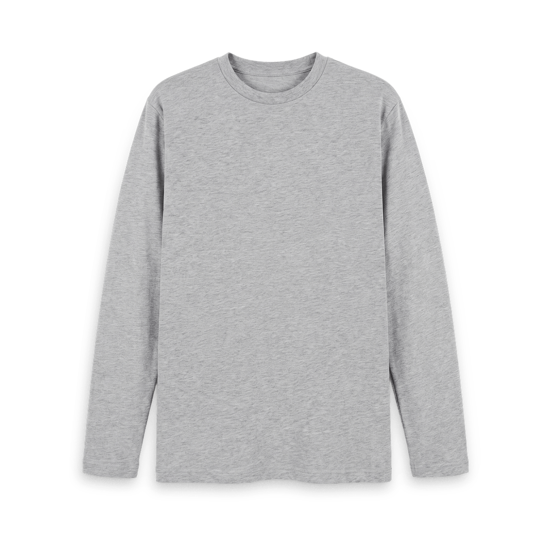 Athletic Grey Printed Long Sleeve T Shirt Front