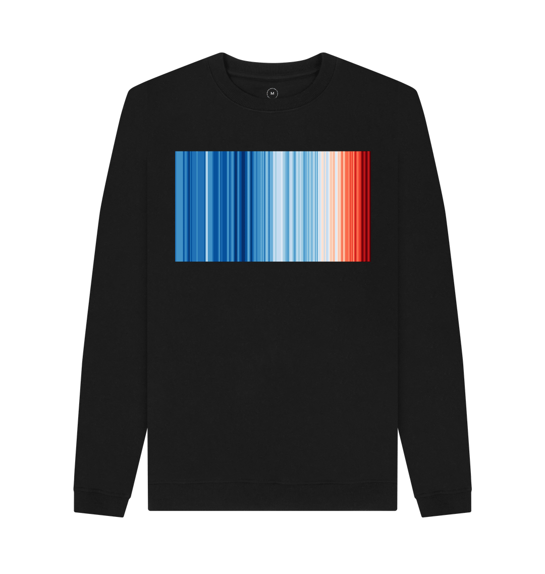 Black Recycled Printed Sweater Front