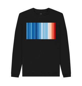 Black Recycled Printed Sweater Front