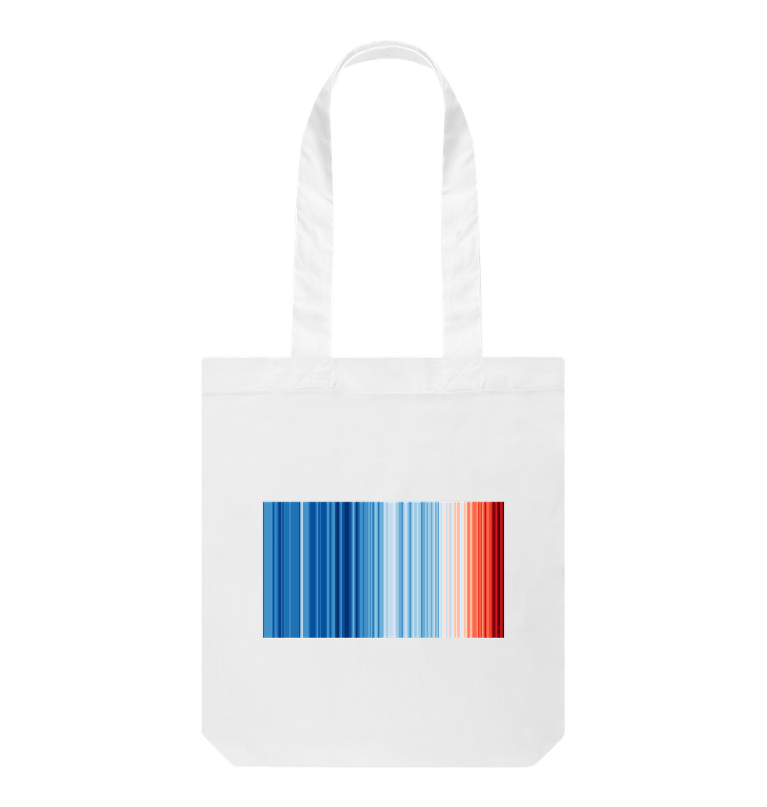 White #ShowYourStripes tote