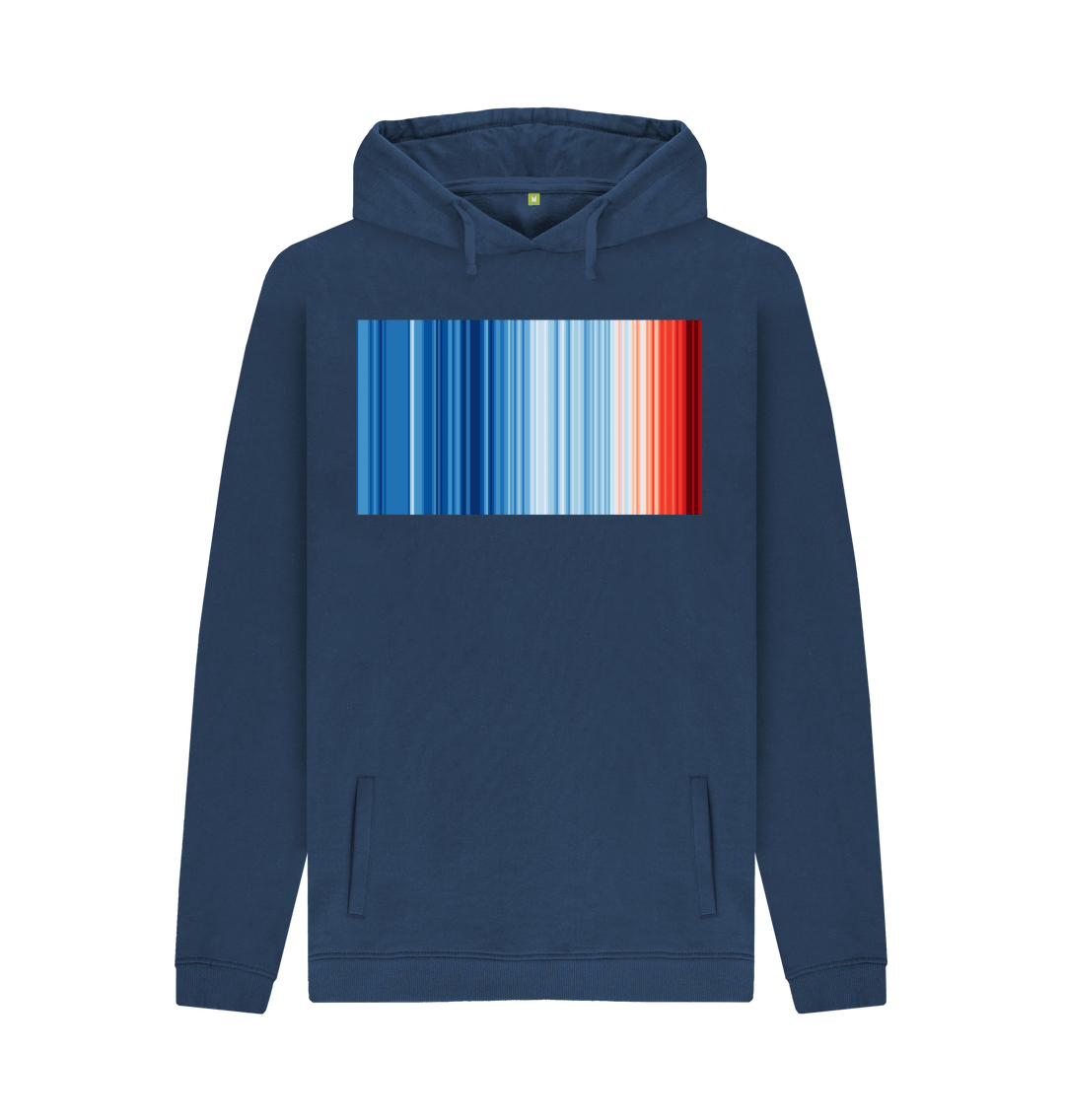Navy Printed Hoody Front